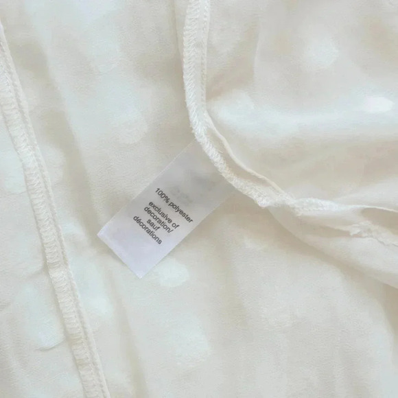 NWT! MAURICES SHEER CREAM WHITE SWISS DOT LACE MESH KIMONO SZ M - Picture 10 of 10